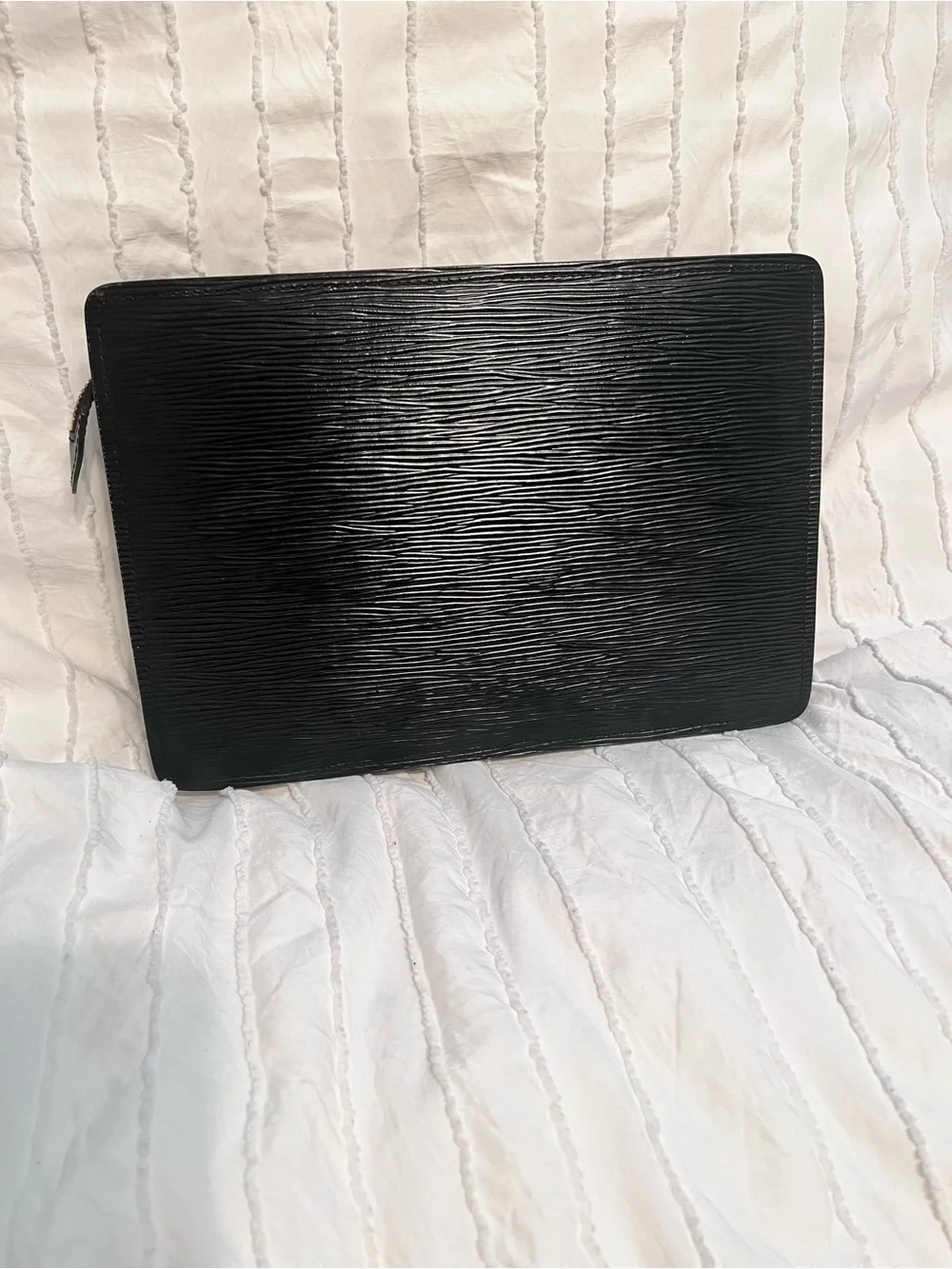 Louis Vuitton Black Epi Leather Clutch